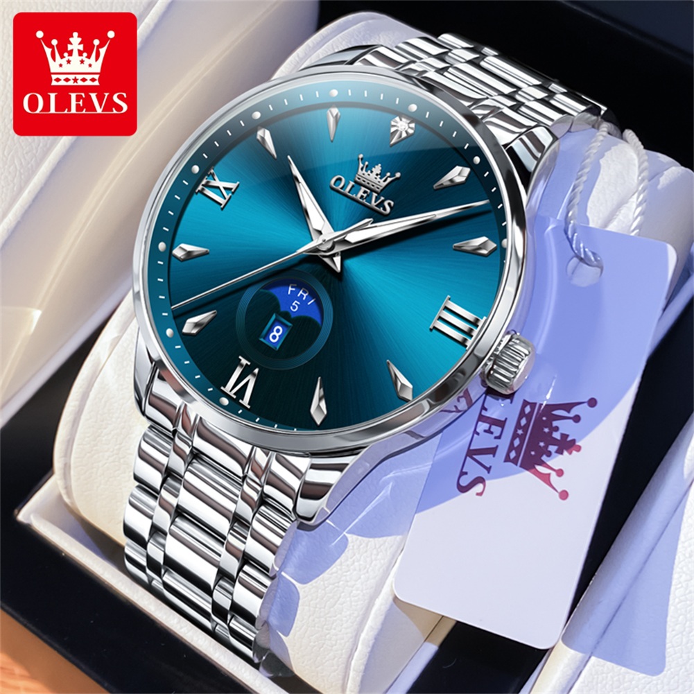 OLEVS Moon Phase men's watches - Luxury Watch Men review and price