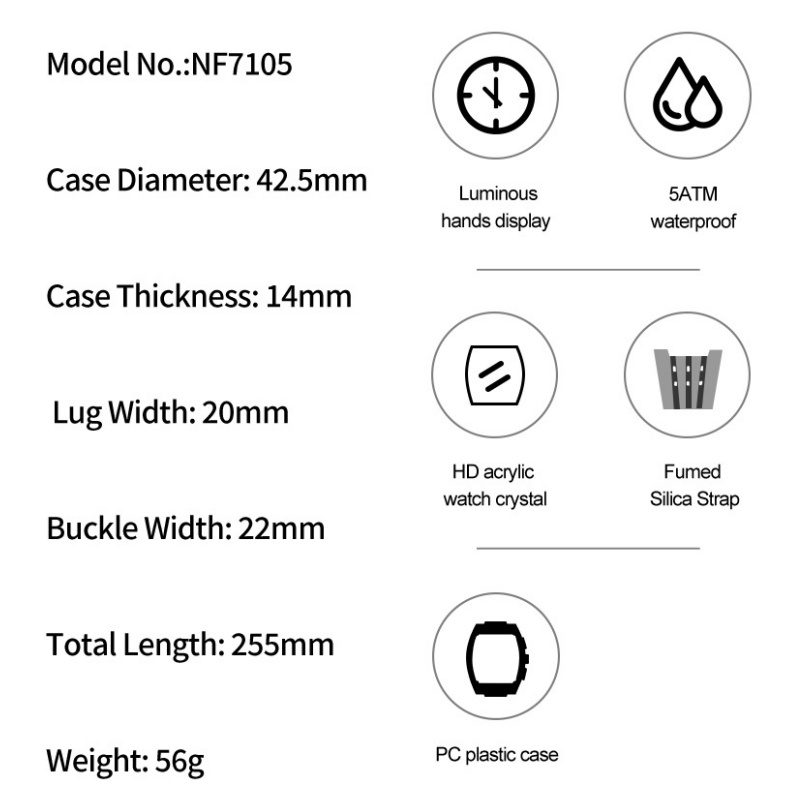 NAVIFORCE Man's Watch 5ATM Wat - Luxury Watch Gift Box review and price