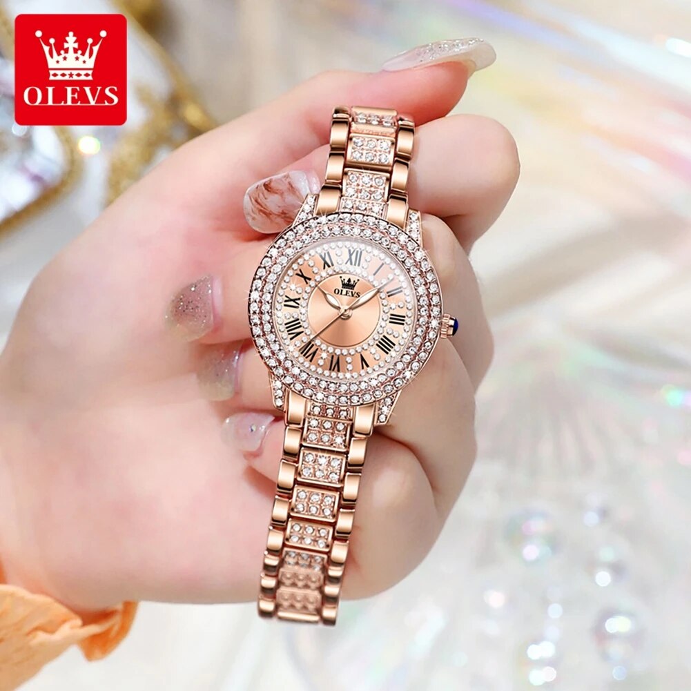 OLEVS 9943 Luxury All Diamond  - Luxury Watch Girl review and price