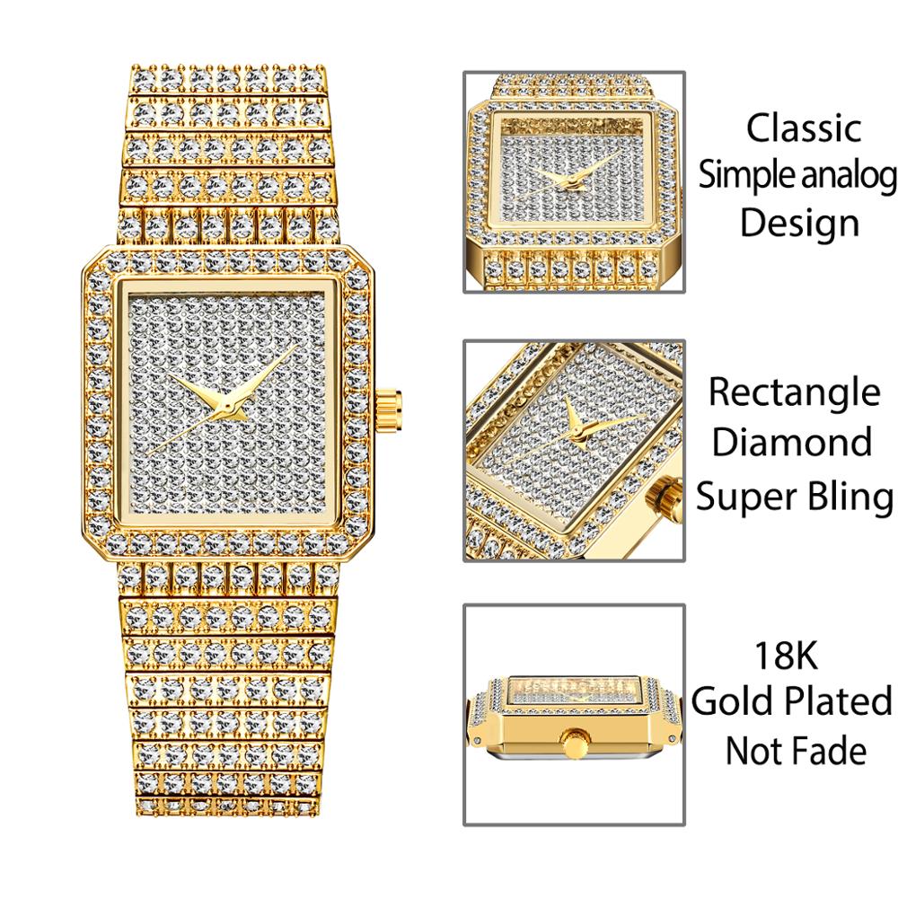 MISSFOX Diamond Watch For Wome - Luxury Watch Square review and price