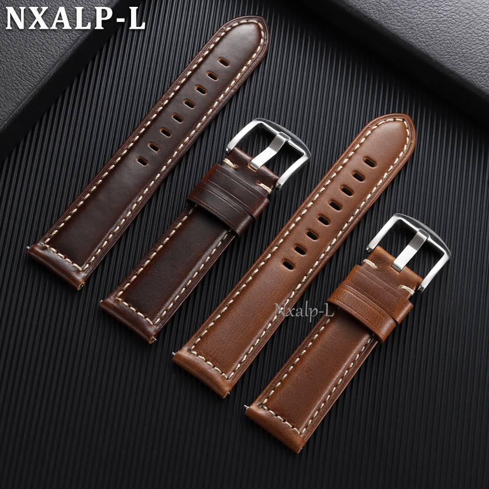 Oil Wax Cowhide Strap 18 20mm  - Omega Watch Speedmaster review and price