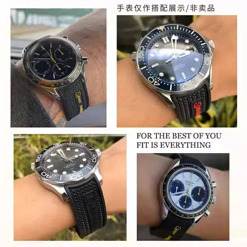 New-Rubber Silicone Watchband  - Omega Watch Speedmaster review and price