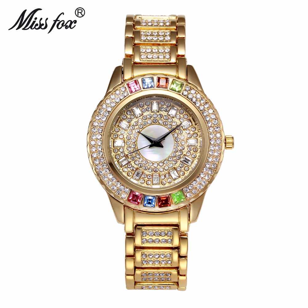 MISSFOX Ladies Gold Party Watc - Luxury Watch China review and price