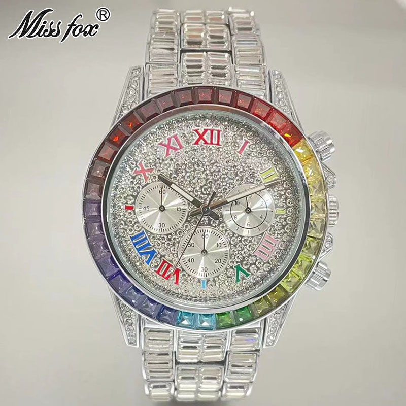 MISSFOX Luxury Iced Watch For  - Luxury Watch Wallpaper review and price