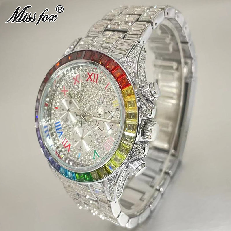 MISSFOX Luxury Iced Watch For  - Luxury Watch Wallpaper review and price