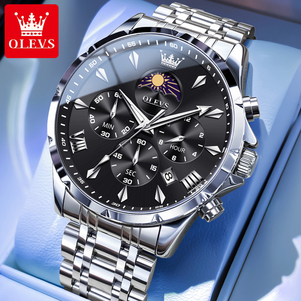 OLEVS 3653 Brand Moon Phase Ca - Luxury Watch Wallpaper review and price
