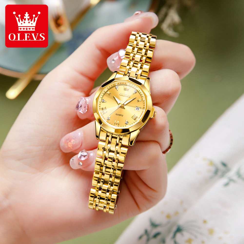 OLEVS Fashion Golden Watch for - Luxury Watch Logo review and price